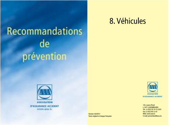 R08 Véhicules – Recommandations de prévention